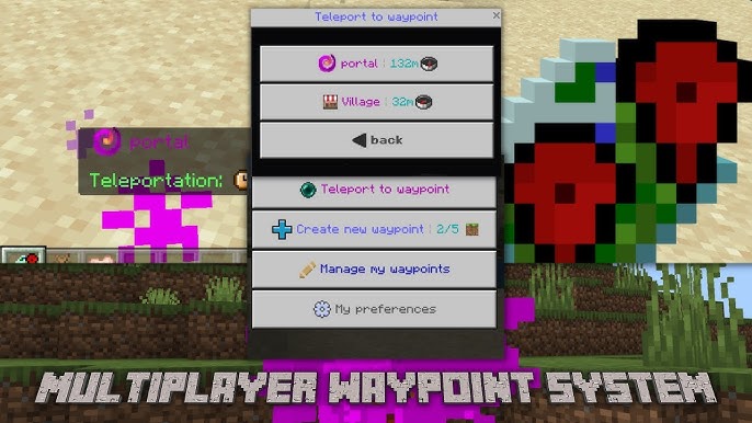 🔥 Multiplayer Waypoint System! Novo ADDON de WAYPOINT para MULTIPLAYER no  MINECRAFT PE 1.19! 