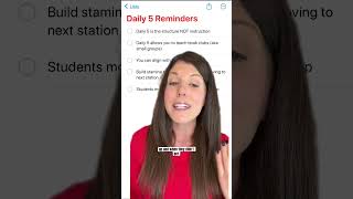 Daily 5 Expectations &amp; Reminders For Teachers (Classroom Management Tips)