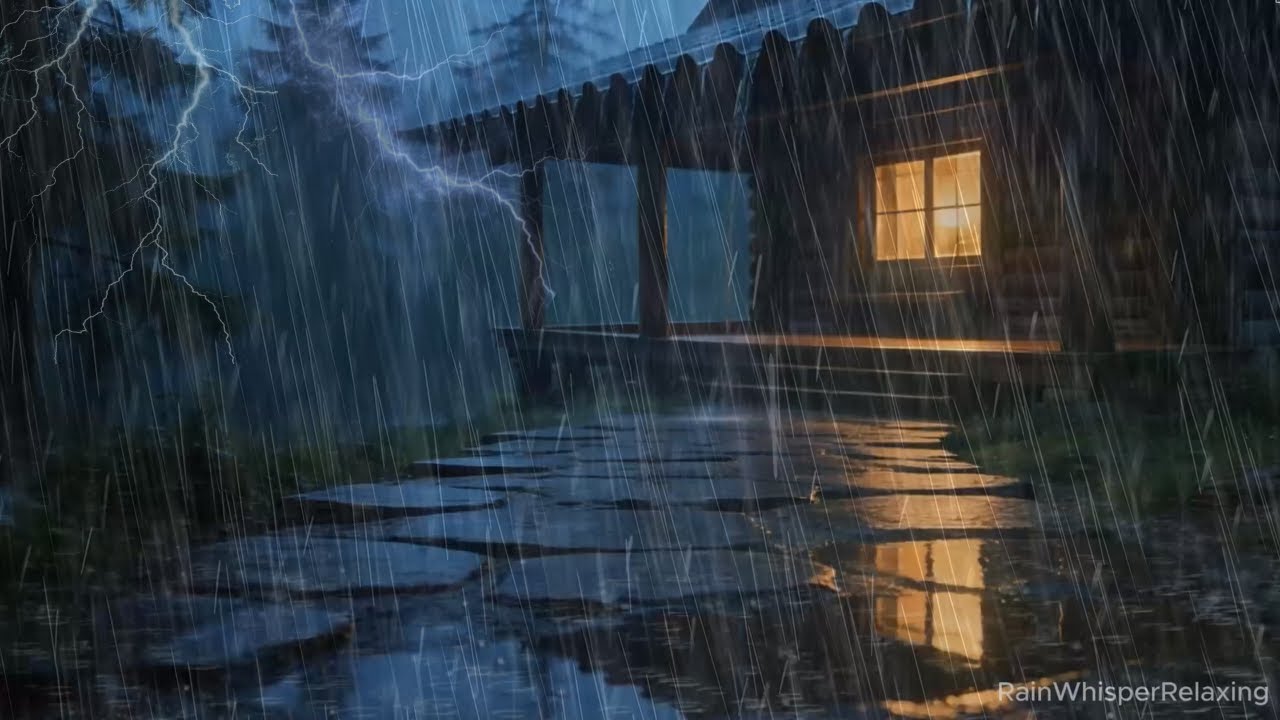 Cozy Rain ASMR at Night 🌧️  Relaxing Rain Sounds for Deep Sleep, Stress Relief & Study
