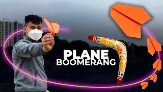 HOW TO MAKE AN EASY AIR PLANE ORIGAMI?/ BOOMRANG ORIGAMI