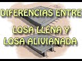 Diferencia entre losas llenas y alivianadas