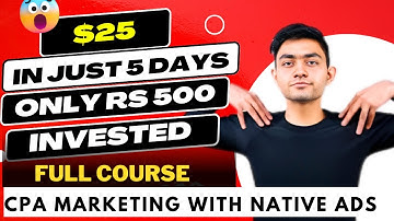 CPA marketing with native ads (Taboola)- $25 in 5 days. Full course. #cpamarketing #nativeads