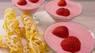 Healthy dessert ideas! Taste of Summer: Strawberry-Topped Cottage Cheese and Corn Flour Treats!