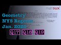 Geometry Common Core Regents Quiz