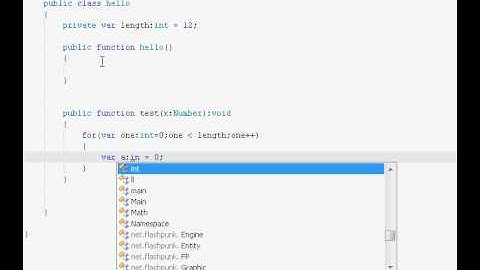 Abbreviations for FlashDevelop