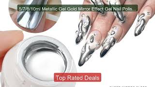 5/7/8/10ml Metallic Gel Gold Mirror Effect Gel Nail Polish Fre... -- Best Buy 2026 | Great Quality!