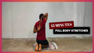 15 MIN FULL BODY STRETCH - Daily Routine for Flexibility & Mobility -(HIIT IT HARDER DAY 28/1)