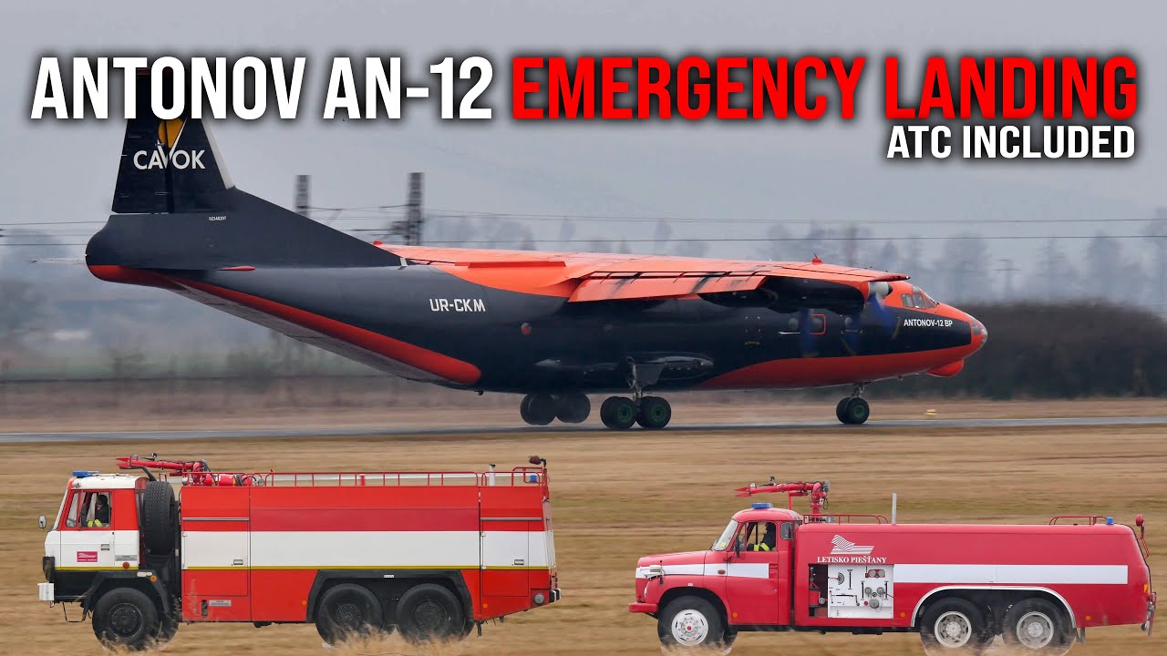 EMERGENCY LANDING OF ANTONOV AN-12 | UR-CKM | LZPP