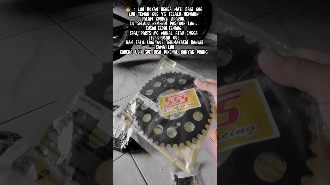 KOMBINASI GIR SSS 428 WARNA HITAM DAN RANTAI TK RACING 428HS for Yamaha Vixion old  