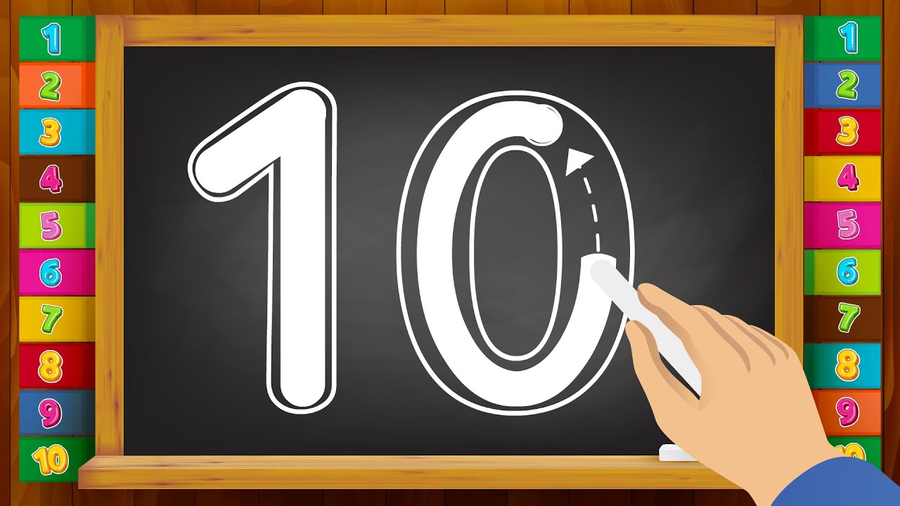 How to Write Numbers 1 to 10 for Preschoolers | Learn how to write 123 ...