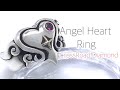 ゆめかわいいリング：エンジエルハートリング（病みかわいい、量産型コーデ）Angel heart ring yami kawaii & yume kawaii & dark kawaii