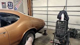 8 point roll bar is all welded in on the Cutlass