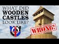 What did wooden castles look like and how were they built?