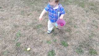 Connor's first Easter egg hunt