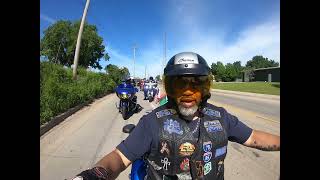 Black Indian Motorcycle riders group ride Tulsa Oklahoma pt1
