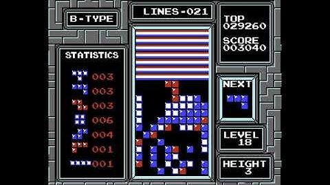 NES tetris my first B-type 18-3