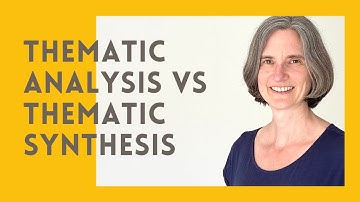 Thematic analysis vs thematic synthesis