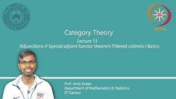 Lecture 13 : Adjunctions-V Special adjoint functor theorem Filtered colimits-I Basics