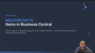 Item Master Data in Microsoft Dynamics 365 Business Central | SOP-MDM-03