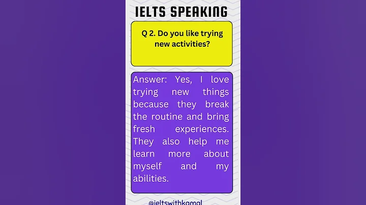 IELTS Speaking Part 1: Intro Questions about Exciting Activities with Answers |  #ielts #shorts