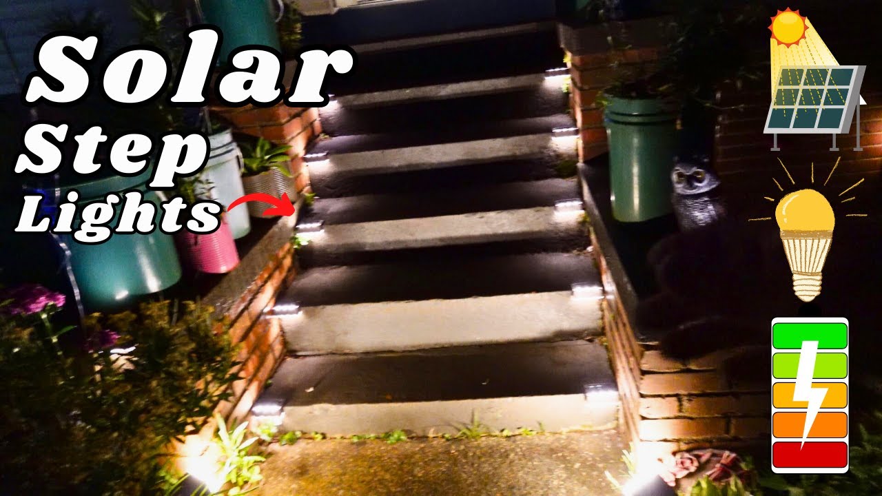 Solar Powered Outdoor Step Lights 16 Pack - Install/Review - YouTube