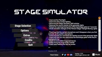 Stage Simulator new Main Menu (WIP)