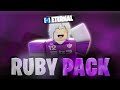 Raiding with the new ruby pack in da hood accused 3x