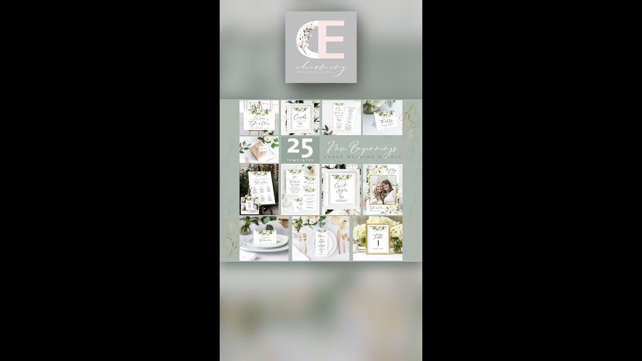 Wedding Greenery Printables Bundle! 25 Templates total!