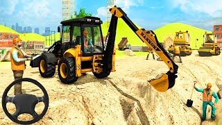 City Gas Pipeline Construction - Excavator Crane Road Roller Simulator - Android Gameplay screenshot 5