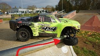 NEW ARRMA Senton 4x4 BLX Trashed at Skate Park!