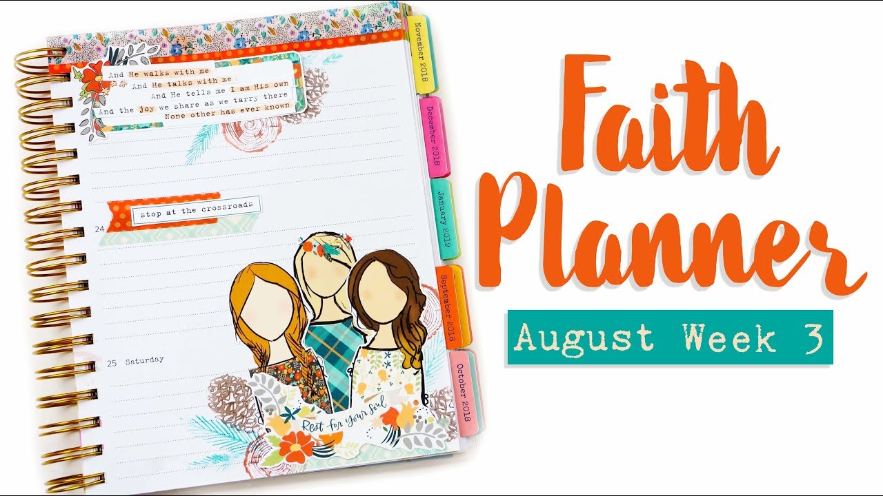 Faith Planner | August Week 3 | Stamps and Printable Layering - YouTube