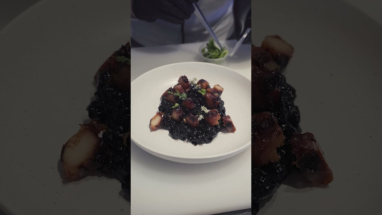 Risotto de poulpe à l'encre de seiche