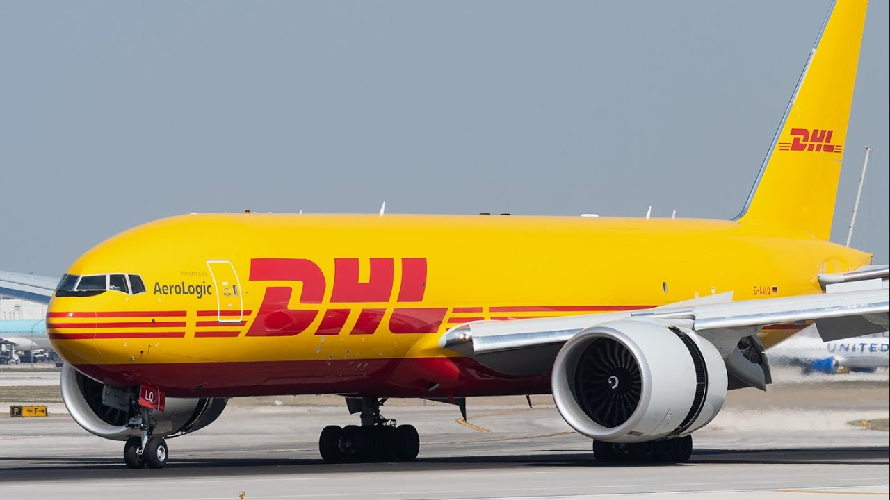 Страшный самолет приземлился на Боинг 777 DHL Air в аэропорту Ла Аврора