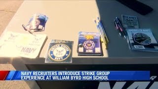 Navy recruiters introduce Strike Group experience to Roanoke County high schoolers