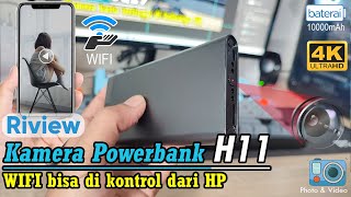 Kamera Powerbank H11 WiFi dengan Baterai 10000mAh Review Unboxing dan Tutorial Penggunaannya