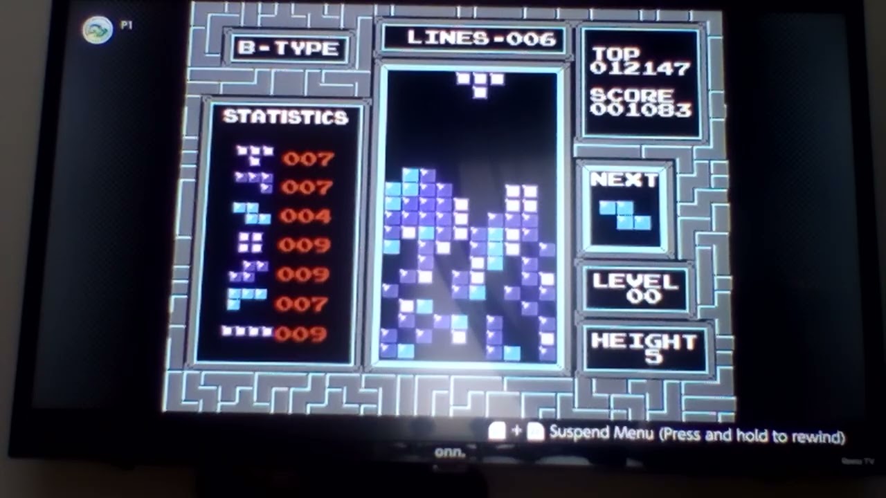 Tetris: (1989) NES Game No 100% completion