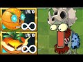 Pvz 2  every plants power up infinite  vs 50 jurassic fossilheads  who will win