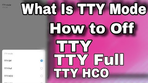 What is tty mode on android Tecno - How to Enable or Disable TTY Mode in Android