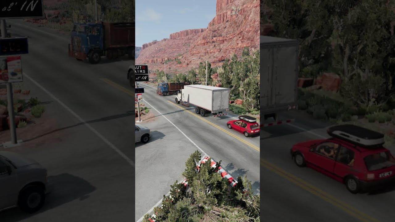 Realistic Highway Car Crashes 459 BeamNG Drive