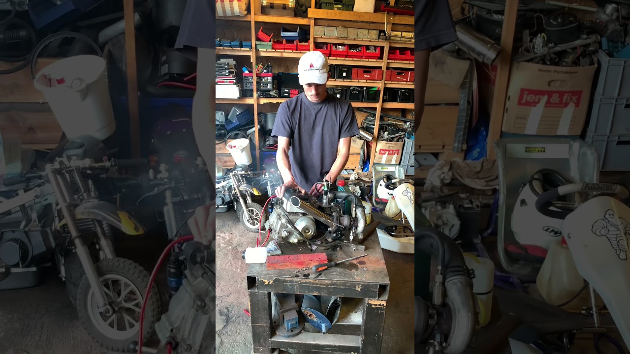 Honda Dax 110ccm turbo engine homemade EFI revving (bmw m3 injektor)