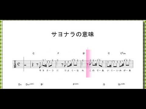 サヨナラの意味 (ｻﾋﾞ) / 乃木坂46【 ｷﾞﾀｰ ﾒﾛﾃﾞｨ+ｺｰﾄﾞ】