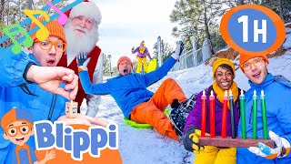 Blippi and Meekah's Holiday Song Marathon! 1 Hour Nonstop Winter Christmas Hanukkah Songs