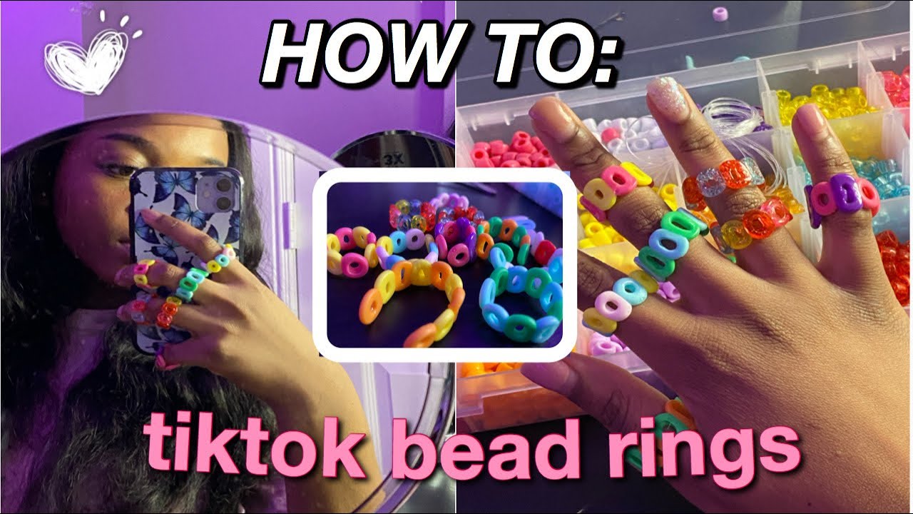 How to make the trendy TIKTOK bead rings !! SUPER easy and simple (no
