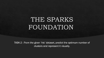 Task-2 | Unsupervised Learning | The Sparks Foundation