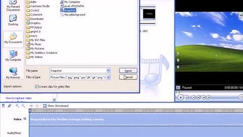 Importing Media in Windows Movie Maker