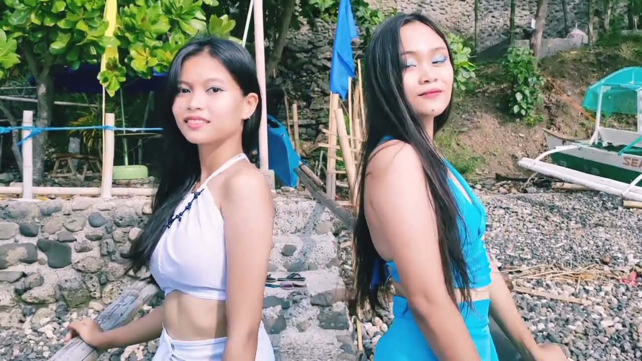 Two Models Wearing Goddess Attire on the videoshoot  Earth Undiscover Modeling Hermano Puntagurda.