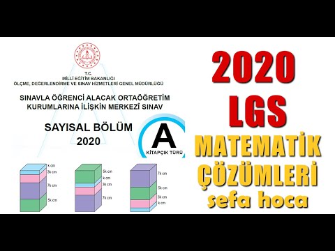 2020 LGS MATEMATİK SORULARI VE ÇÖZÜMLERİ