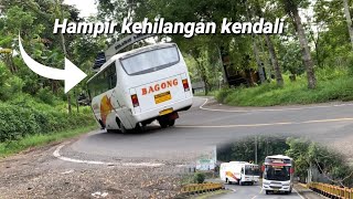 Viral !!! Bus Bagong saling k3j4r di perbatasan blitar malang