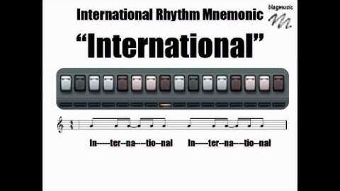 "International" Rhythm Mnemonic Internalization Video.