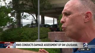 National Weather Service conducts damage assessment of southwest Louisiana